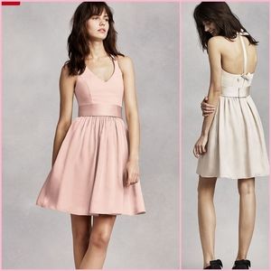Vera wang blush pink halter top dress